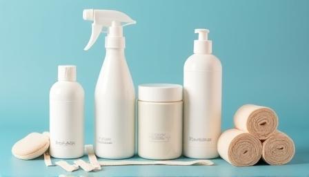 Veterinary products including bandages and antiseptic sprays